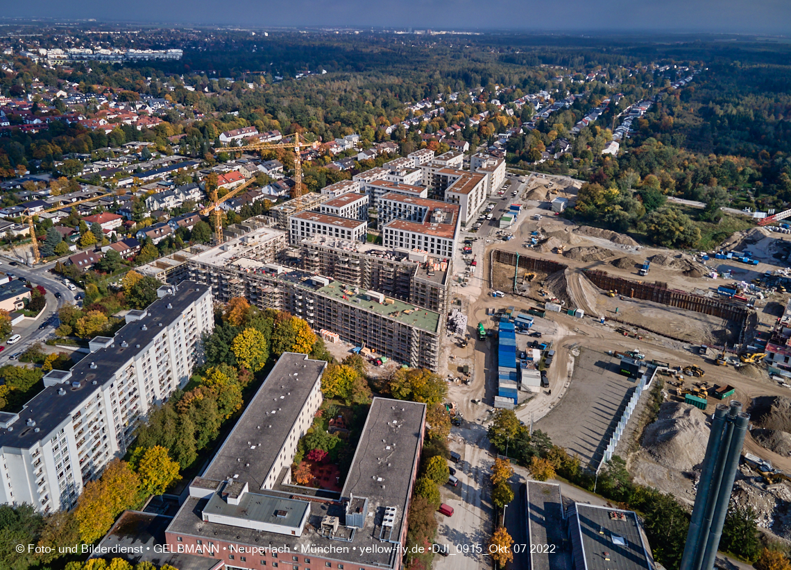 13.10.2022 - Baustelle Alexisquartier und Pandion Verde in Neuperlach